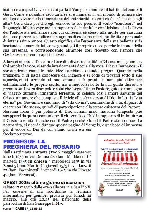 Comun I Care 10 Maggio pag. 1
