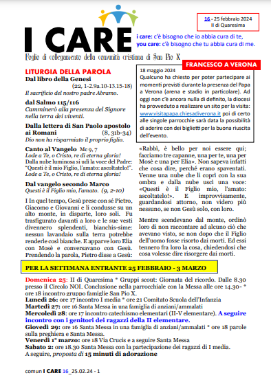 Comuni I Care 25 Febbraio pag. 1