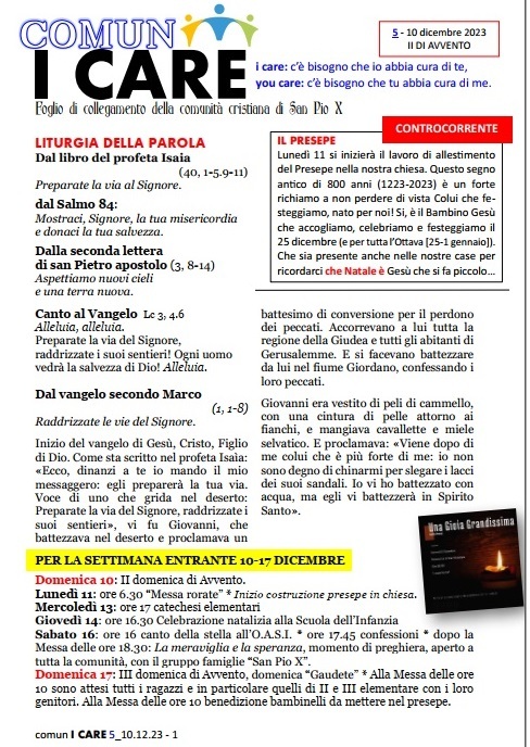 I CARE 10 DICEMBRE PAGINA 1