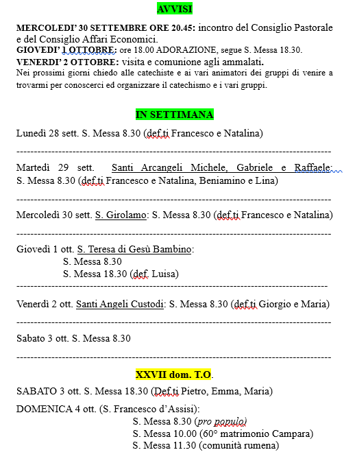 avvisi 27.9